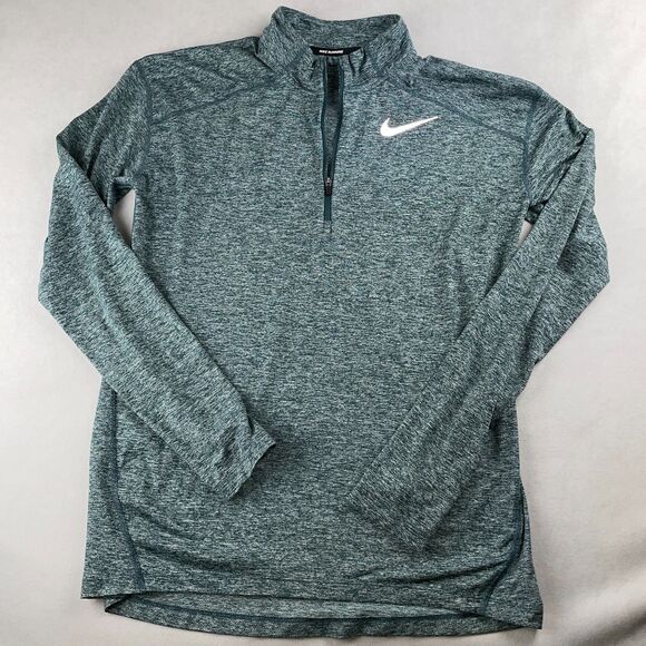 Nike Dri-FIT Element Half Zip Pullover Men M Green Running Gym Active 857820-328 - Picture 1 of 8